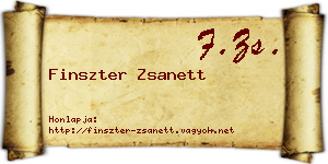 Finszter Zsanett névjegykártya